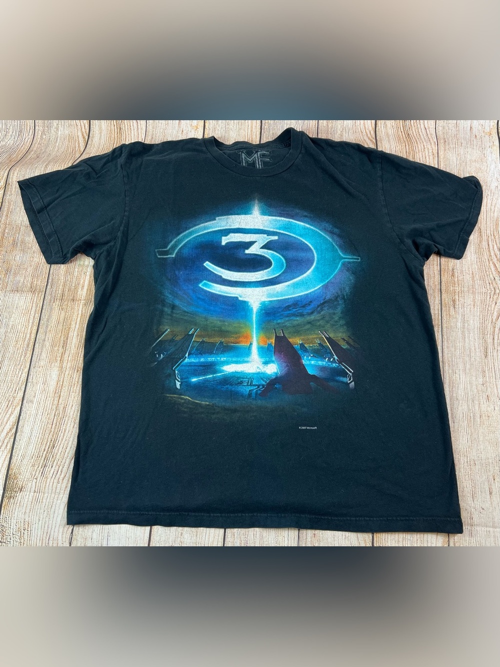 Halo 3 Xbox 360 Black Graphic T Shirt Size XL 2007